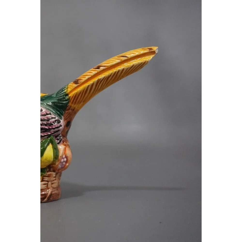 Vintage Ceramic Pheasant Fragrance Oil Warmer Top Piece Replacement Harvest